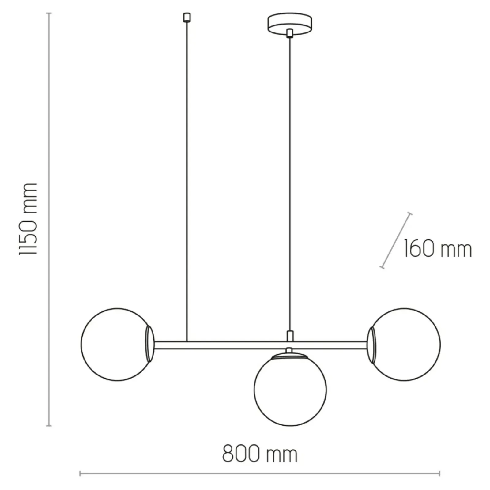 Sklep Kaja Lampa wisząca z białymi kloszami TK 6218 CELESTE | Kaja Oświetlenie Shop