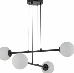 Sklep Kaja Lampa wisząca z białymi, okrągłymi kloszami SIG 33372 z serii BALANS Fashion