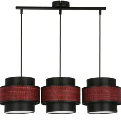 Sklep Kaja Lampa wisząca z bordowymi dodatkami 33-23988 TOSCANA | Kaja Shop