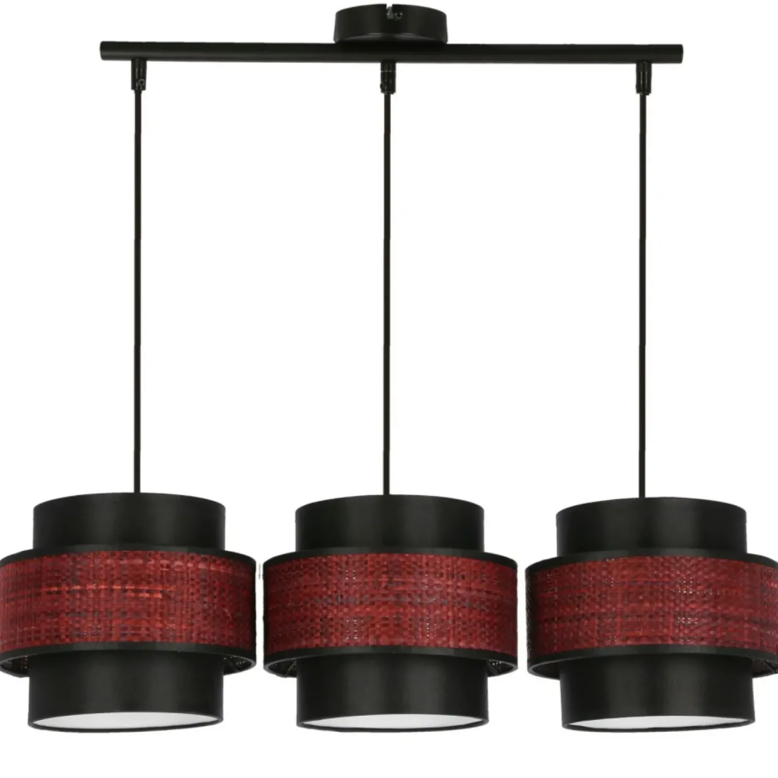 Sklep Kaja Lampa wisząca z bordowymi dodatkami 33-23988 TOSCANA | Kaja Shop