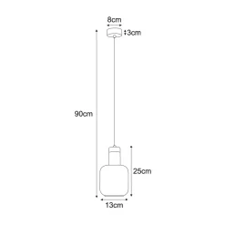 Sklep Kaja Lampa wisząca z bursztynowym kloszem K-5265 z serii DOKA | Kaja Shop