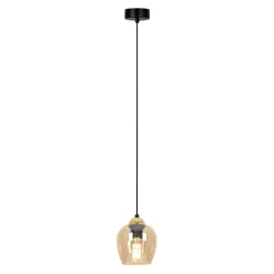 Sklep Kaja Lampa wisząca z bursztynowym kloszem K-5605 z serii TULA New
