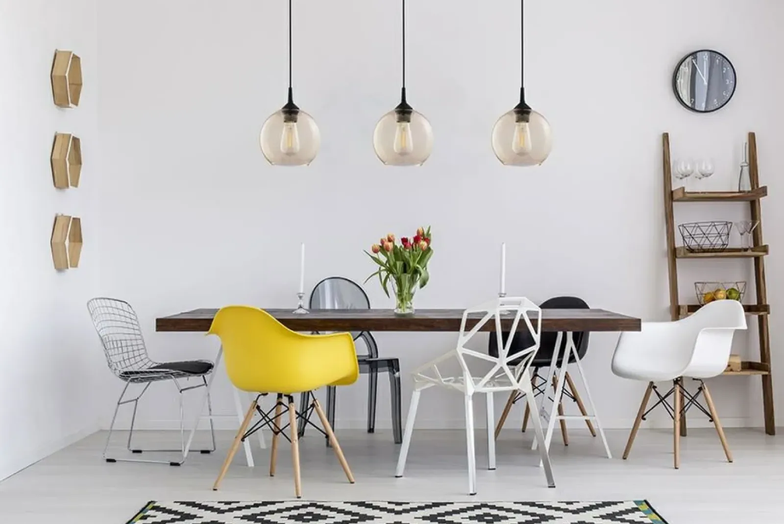 Sklep Kaja Lampa wisząca z bursztynowym kloszem TK 6082 z serii CUBUS | Kaja New