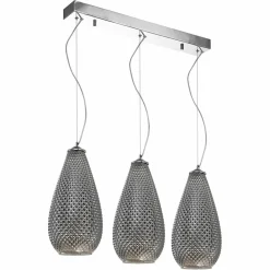 Sklep Kaja Lampa wisząca z owanymi kloszami ML5481 PETRA | Kaja Oświetlenie chrom Cheap