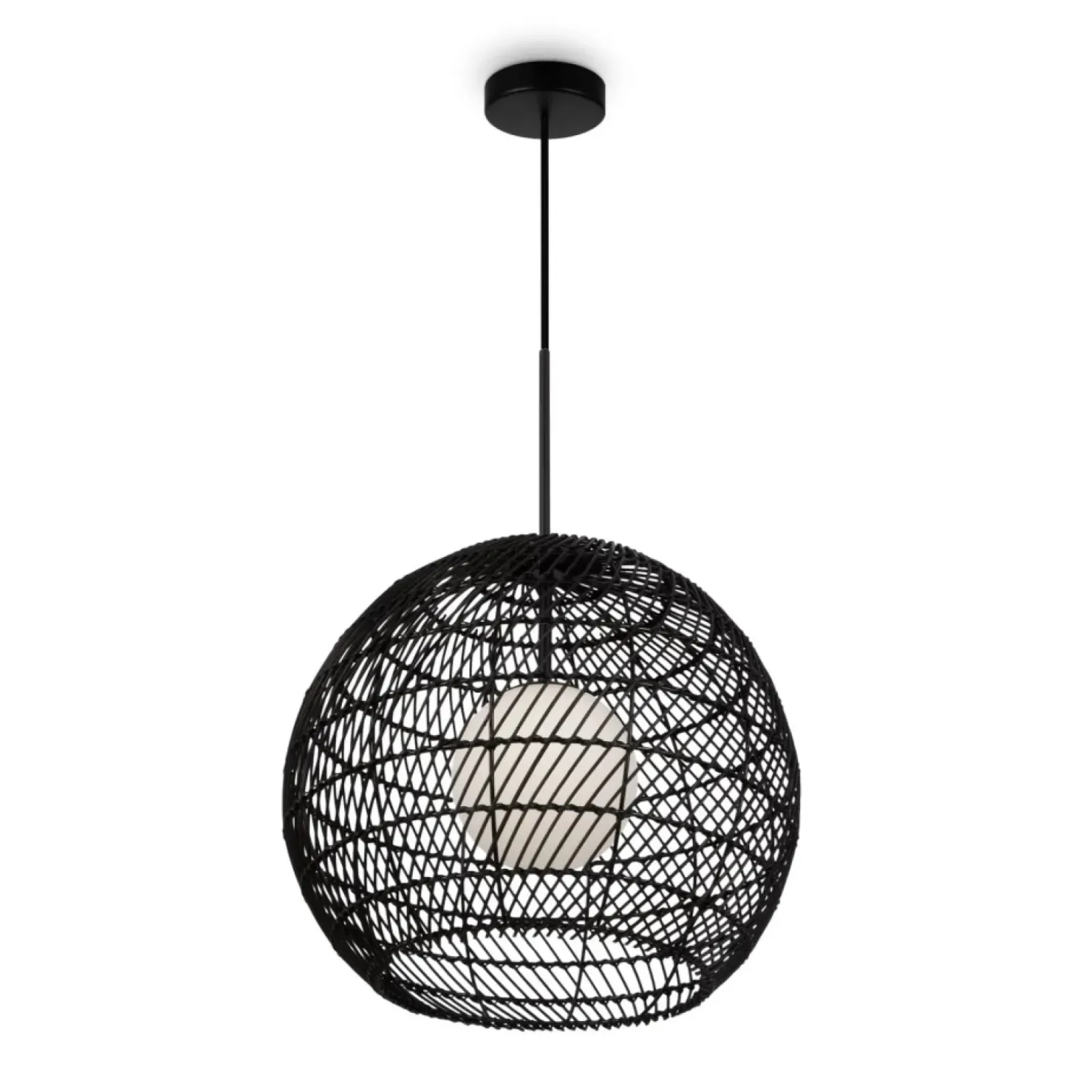 Sklep Kaja Lampa wisząca z ciekawym, plecionym kloszem MOD204PL-01B z serii CANE Shop