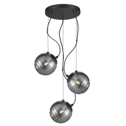 Sklep Kaja Lampa wisząca z ciemnymi kloszami PND-92389-3A-BK PERONA | Kaja Fashion