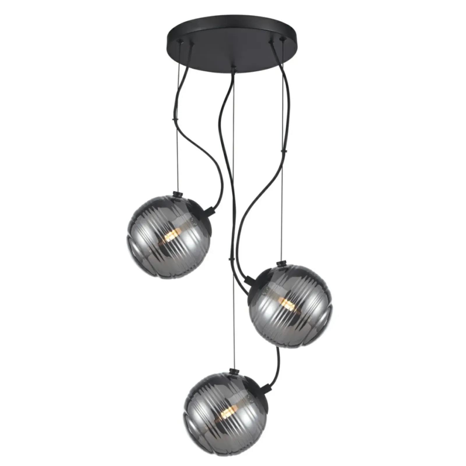 Sklep Kaja Lampa wisząca z ciemnymi kloszami PND-92389-3A-BK PERONA | Kaja Fashion