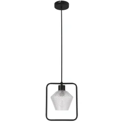 Sklep Kaja Lampa wisząca z czarną obręczą i kloszem 31-26842 z serii NIKO | Kaja Oświetleni czarny Discount