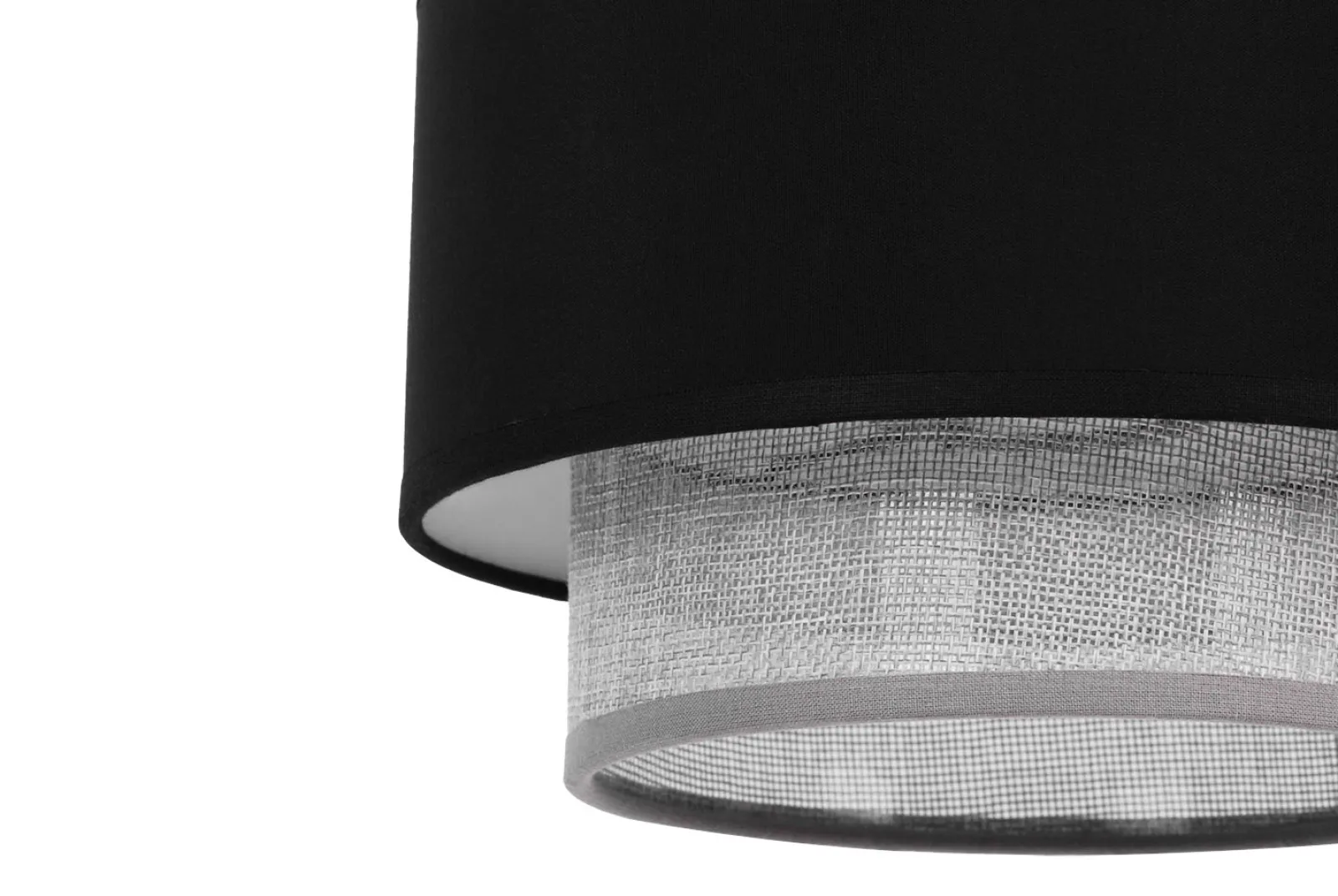 Sklep Kaja Lampa wisząca z czarno-szarym abażurem K-5170 z serii ETELA | Kaja* Żyrandole Z Abażurem|Żyrandole Z Abażurami