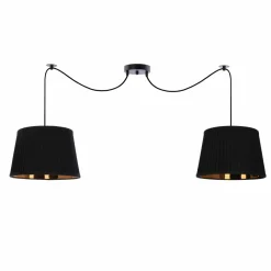 Sklep Kaja Lampa wisząca z czarno-złotymi abażurami 32-10254 z serii GILLO | Kaja czarny Clearance