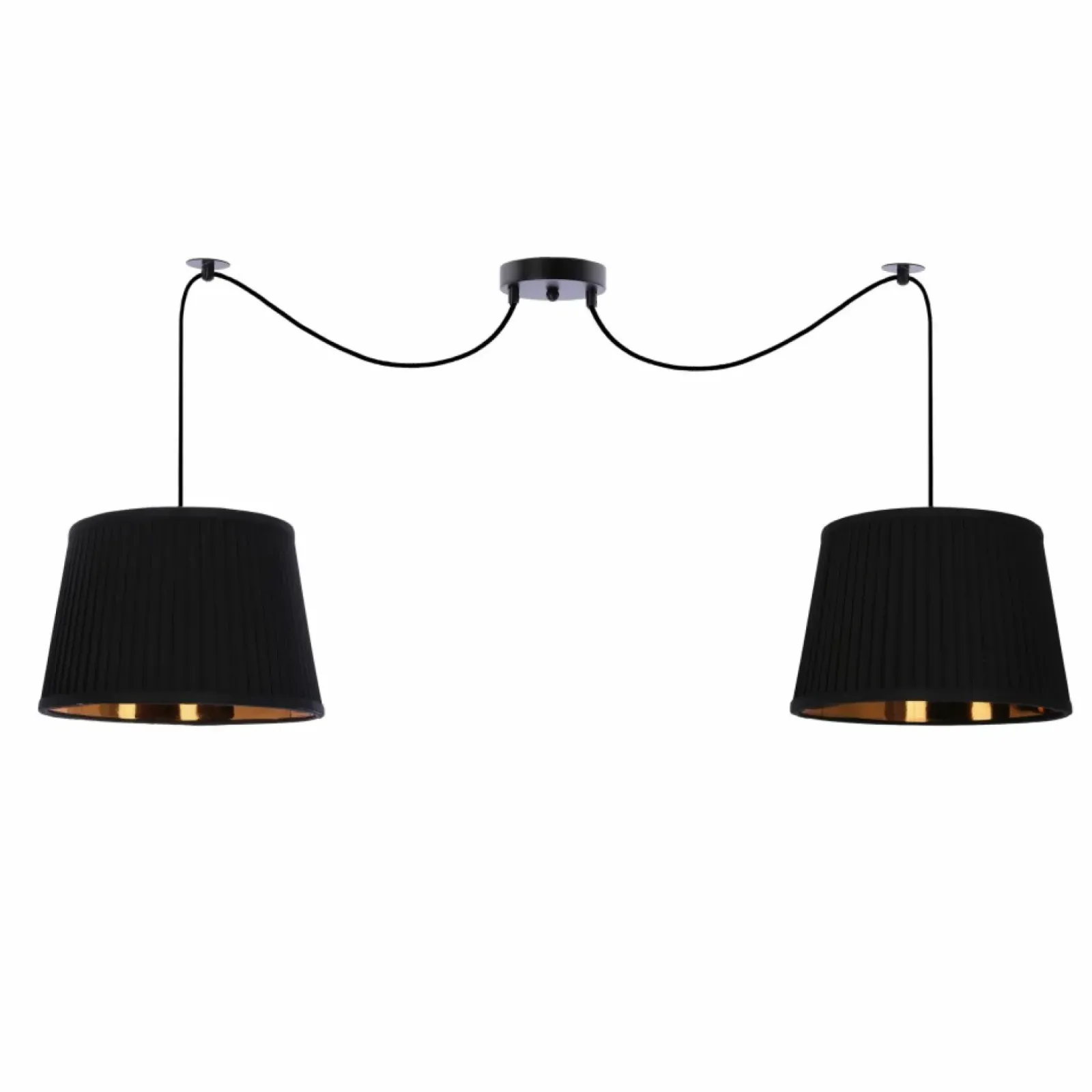 Sklep Kaja Lampa wisząca z czarno-złotymi abażurami 32-10254 z serii GILLO | Kaja czarny Clearance
