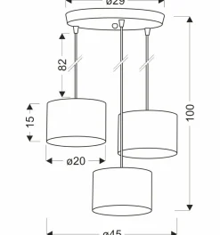 Sklep Kaja Lampa wisząca z czarno-złotymi abażurami 33-37602 PANDY | Kaja Cheap