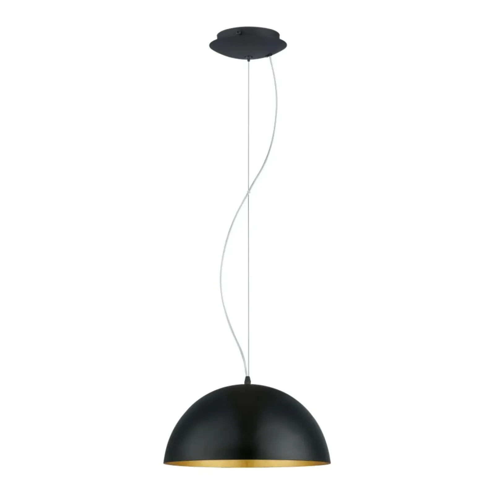 Sklep Kaja Lampa wisząca z czarno-złotym kloszem 94935 GAETANO | Kaja Oświetlenie Discount