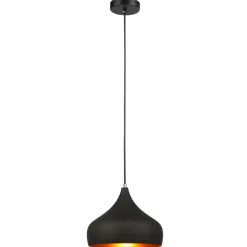 Sklep Kaja Lampa wisząca z czarno-złotym kloszem MDM2429/1 SALVIO | Kaja Hot