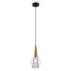 Sklep Kaja Lampa wisząca z dekoracyjnym kloszem P003PL-01G1 z serii COPITA złoty Fashion