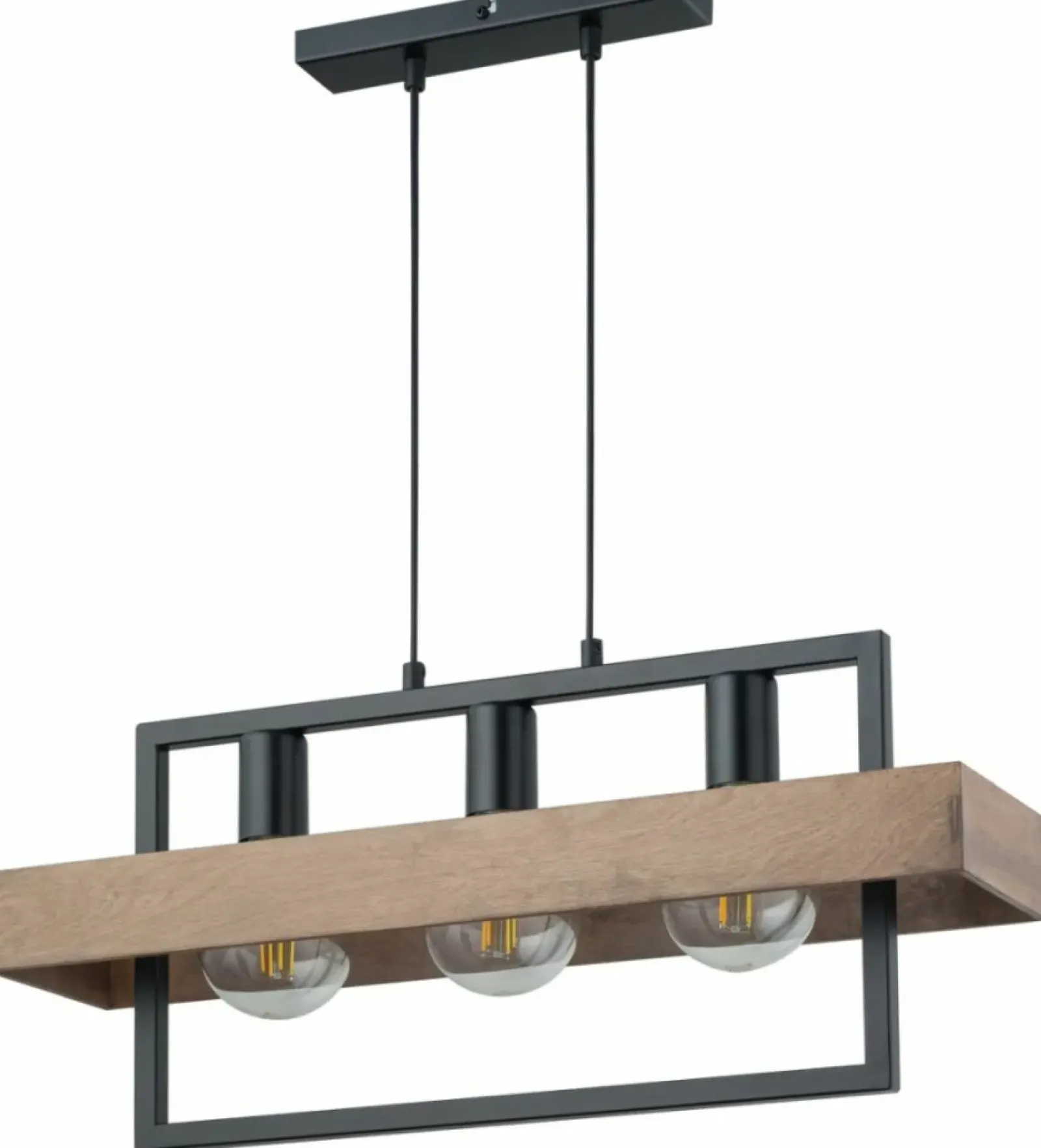Sklep Kaja Lampa wisząca z dodatkiem drewna, nad stół SIG 32217 z serii ROBIN Shop
