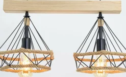 Sklep Kaja Lampa wisząca z drewnem, do jadalni 8803/2 WD PIRAMIDA | Kaja Flash Sale