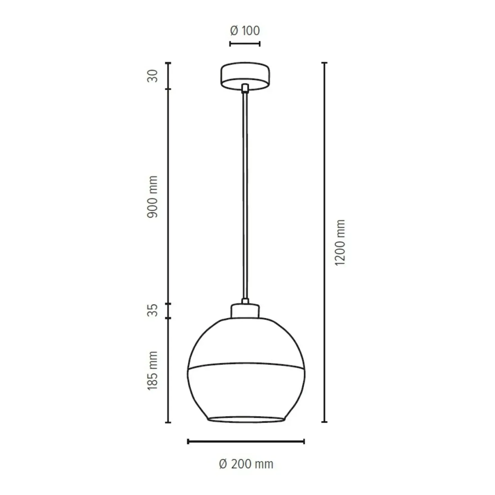 Sklep Kaja Lampa wisząca z drewnianą oprawką i podsufitką 1860174 LINEA | Kaja Discount