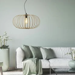 Sklep Kaja Lampa wisząca z drewnianych pasków 11409-79 z serii RACOON | Kaja drewno Clearance
