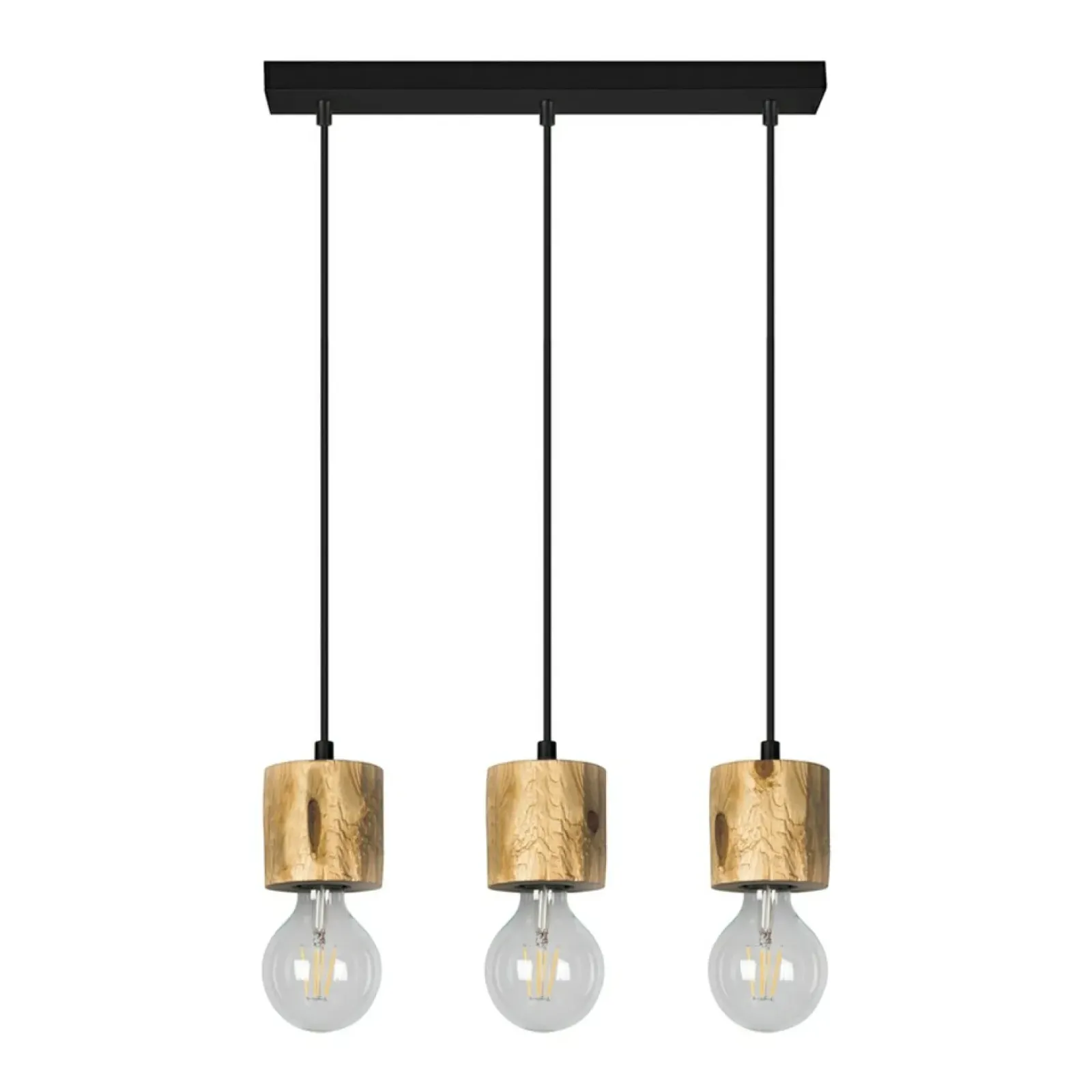 Sklep Kaja Lampa wisząca z drewnianymi oprawkami E27 71689304 PINO | Kaja Cheap