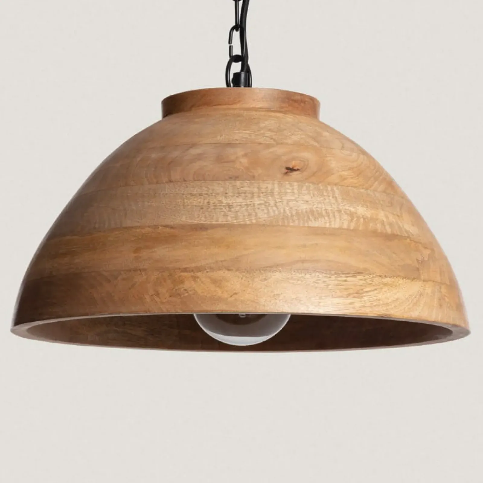 Sklep Kaja Lampa wisząca z drewnianym abażurem ABR-NLW35-BH-E27 BOHO | Kaja brązowy Best Sale