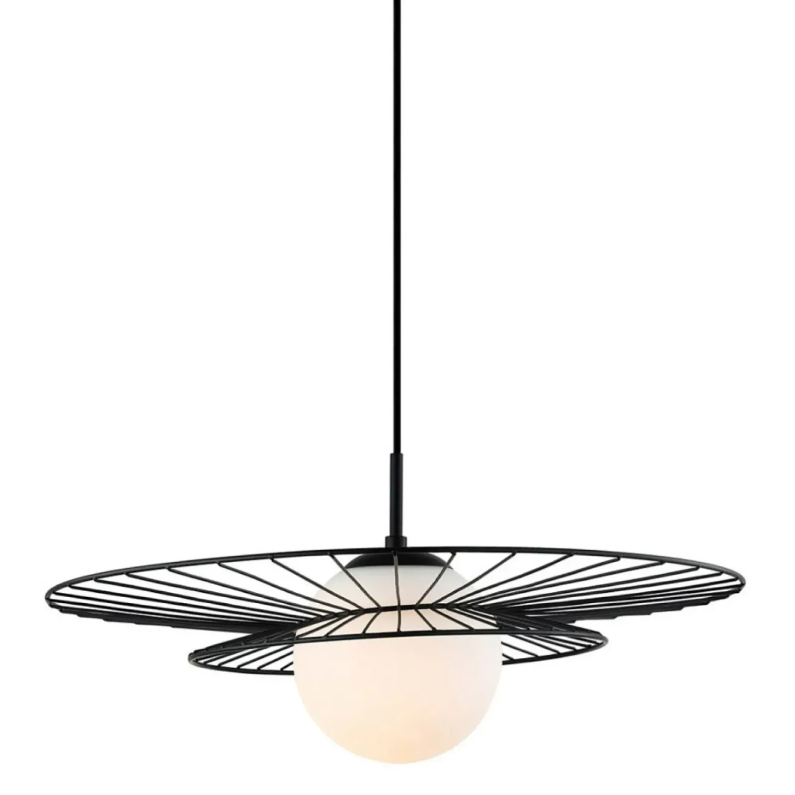 Sklep Kaja Lampa wisząca z drucianą obręczą MDM-4001/1 BK ALISON | Kaja Flash Sale
