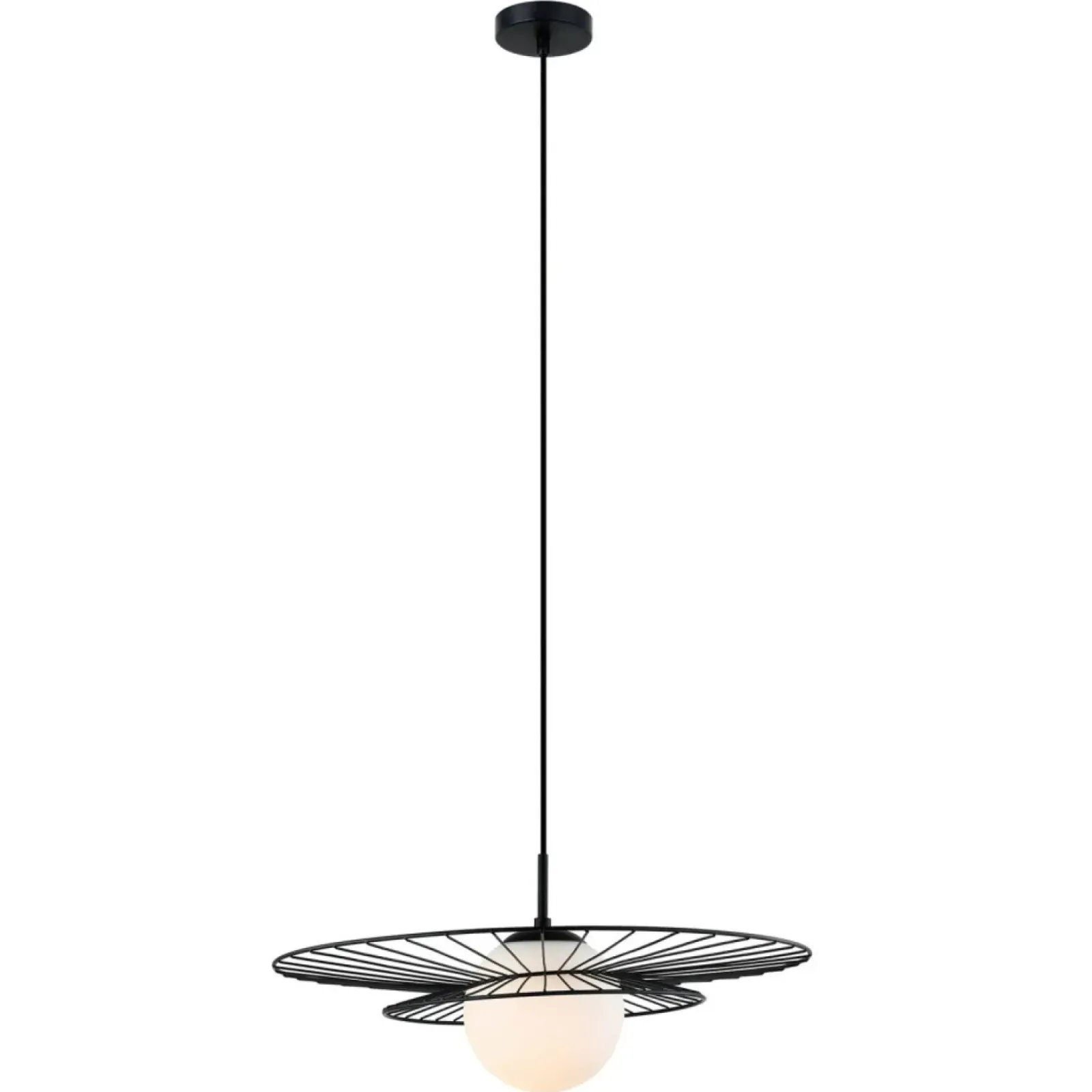 Sklep Kaja Lampa wisząca z drucianą obręczą MDM-4001/1 BK ALISON | Kaja Flash Sale