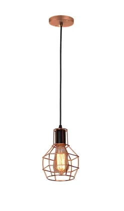 Sklep Kaja Lampa wisząca z drucianym, m kloszem AZ1659 CARRON | Kaja miedziany Flash Sale