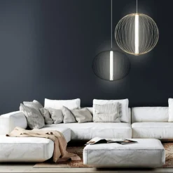 Sklep Kaja Lampa wisząca z drucianym kloszem LP-798/1P S3 BK TREVISO | Kaja Store