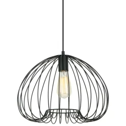 Sklep Kaja Lampa wisząca z drucianym kloszem MDM-4583-1 BK MEDDI | Kaja New