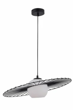 Sklep Kaja Lampa wisząca z drucianym, czarnym kapeluszem SIG 32038 z serii SOL Flash Sale