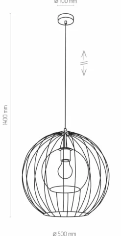 Sklep Kaja Lampa wisząca z drucianym kloszem TK 2552 UNIVERSO | Kaja Oświetlenie Cheap