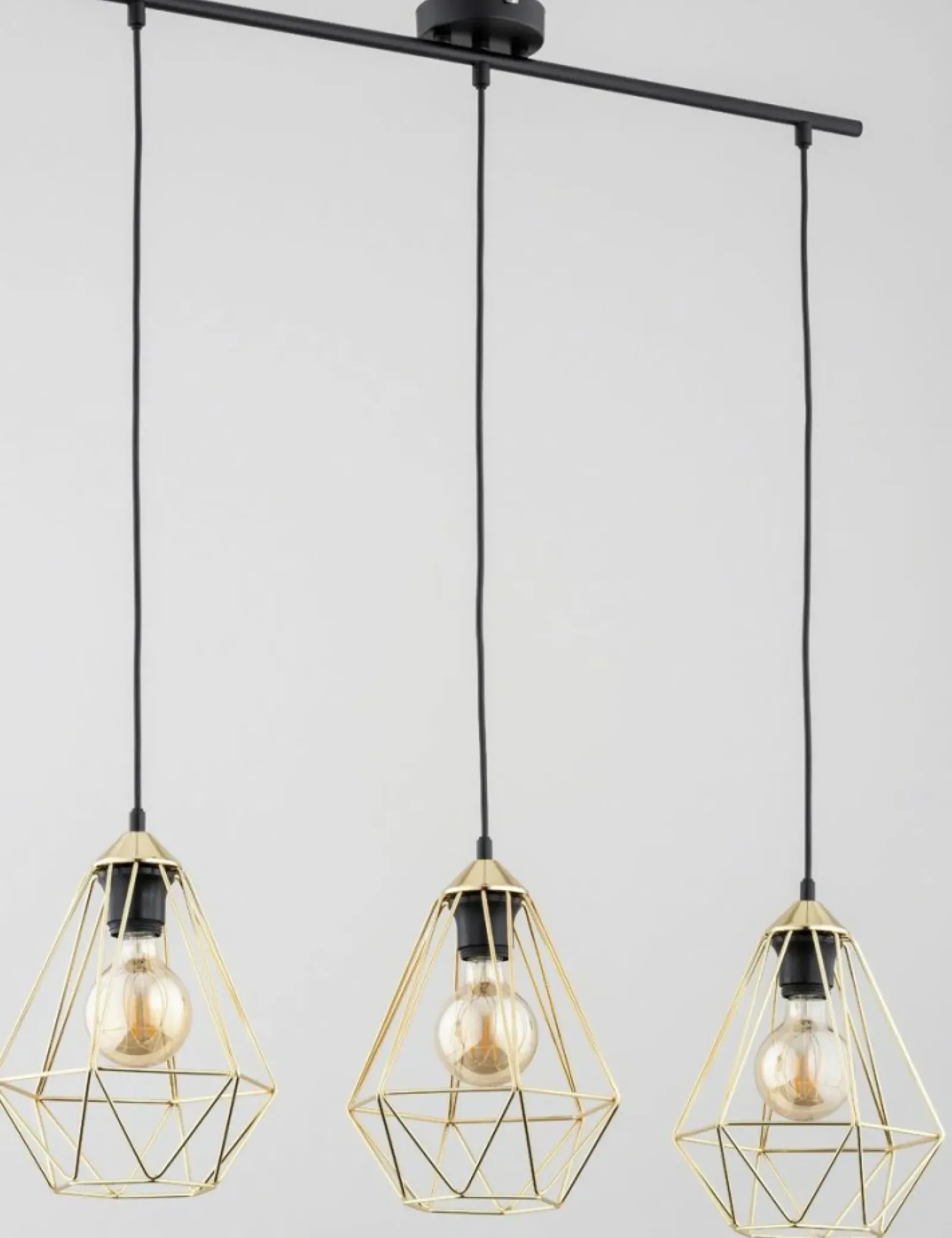 Sklep Kaja Lampa wisząca z drucianymi, złotymi kloszami AL 62241 KOSMOS | Kaja Outlet