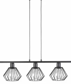 Sklep Kaja Lampa wisząca z drucianymi kloszami, nad stół SIG 31618 z serii SAGA czarny Hot