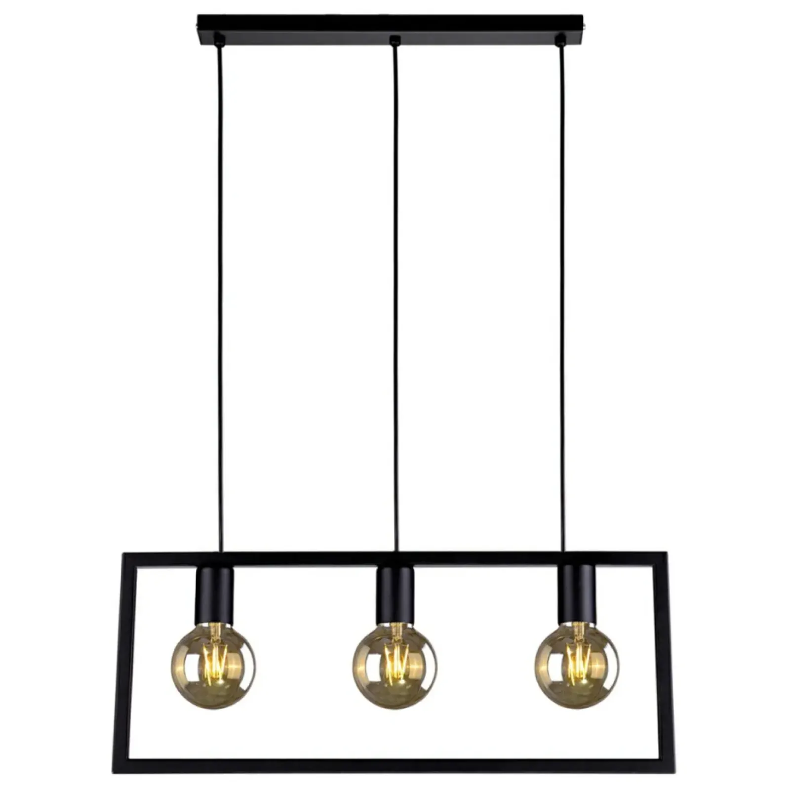 Sklep Kaja Lampa wisząca z dużą, metalową ramką K-4035 LAVAYA | Kaja Oświetlenie czarny Store