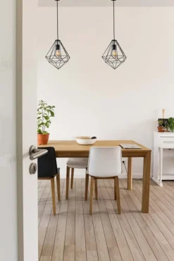 Sklep Kaja Lampa wisząca z dużym, drucianym kloszem K-4000 MARKO | Kaja czarny Outlet