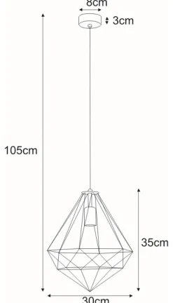 Sklep Kaja Lampa wisząca z dużym, drucianym kloszem K-4000 MARKO | Kaja czarny Outlet