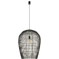 Sklep Kaja Lampa wisząca z dużym, plecionym abażurem 11168 HAITI | Kaja Cheap