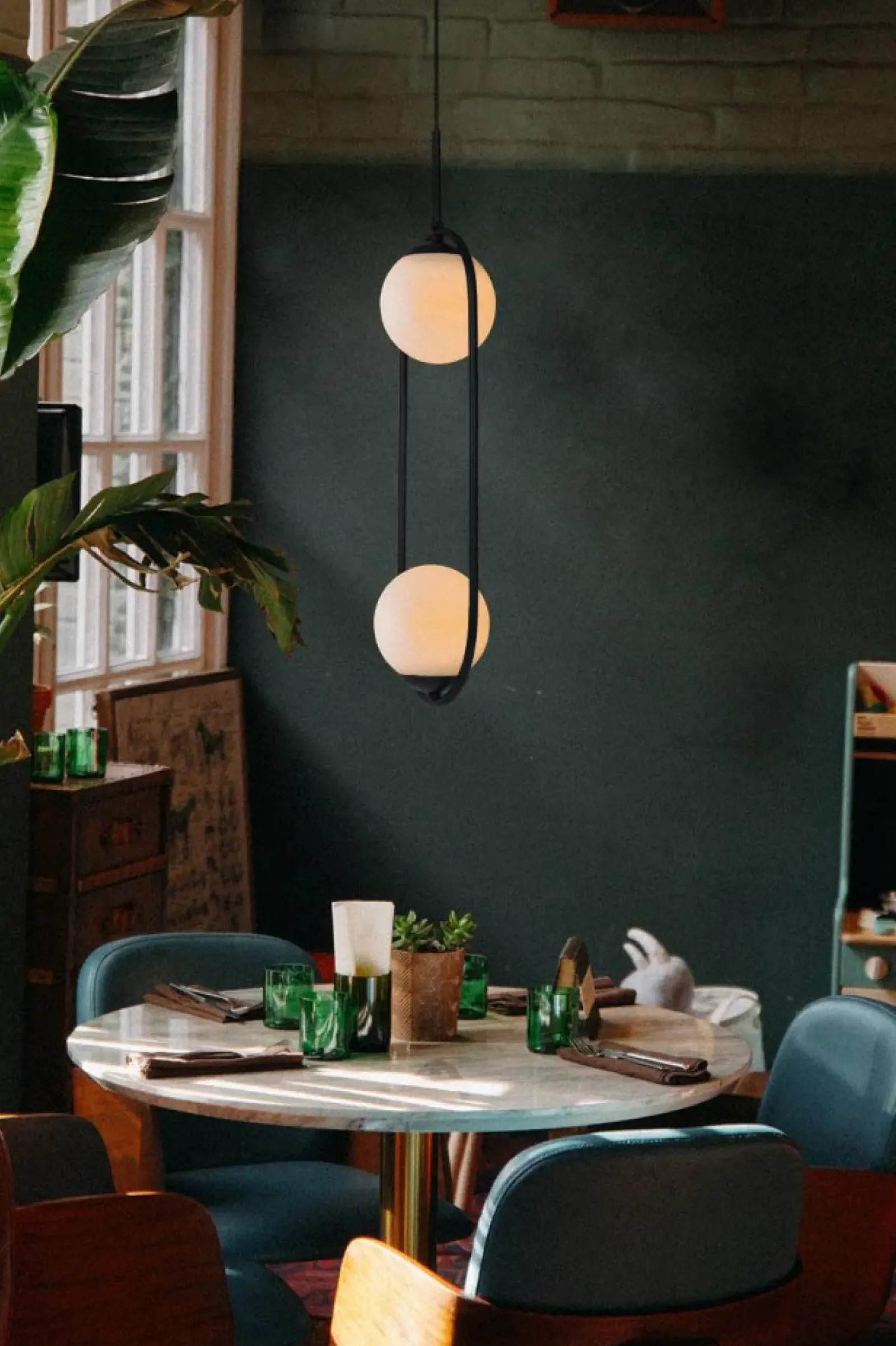Sklep Kaja Lampa wisząca z dwoma kloszami, do salonu K-5101 z serii PARVA | Kaja Flash Sale