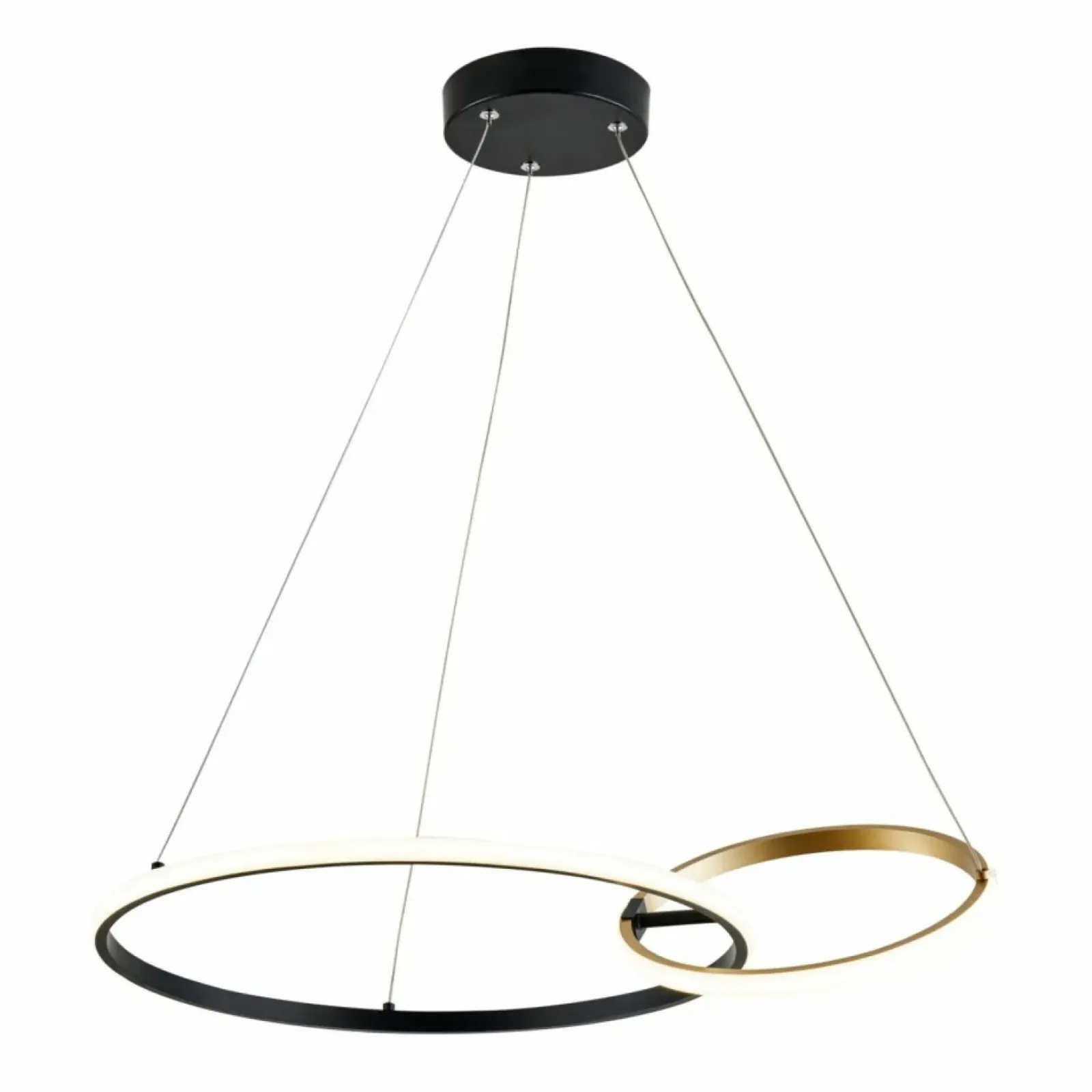 Sklep Kaja Lampa wisząca z dwoma kołami LED, do salonu 20002P-GD RANDO | Kaja Best Sale