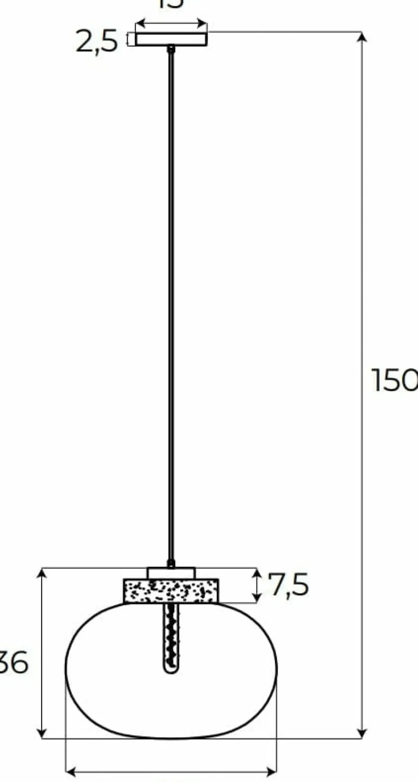 Sklep Kaja Lampa wisząca z dymionym, płaskim kloszem MX P0515 MOONSTONE | Kaja Fashion