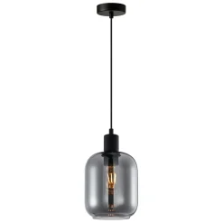 Sklep Kaja Lampa wisząca z dymionym szkłem PND-29258S-1-BK-SG z serii ZONA Fashion
