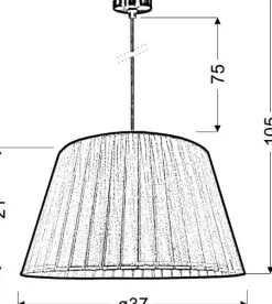 Sklep Kaja Lampa wisząca z m abażurem 31-27115 TIZIANO | Kaja* Randole Tradycyjne
