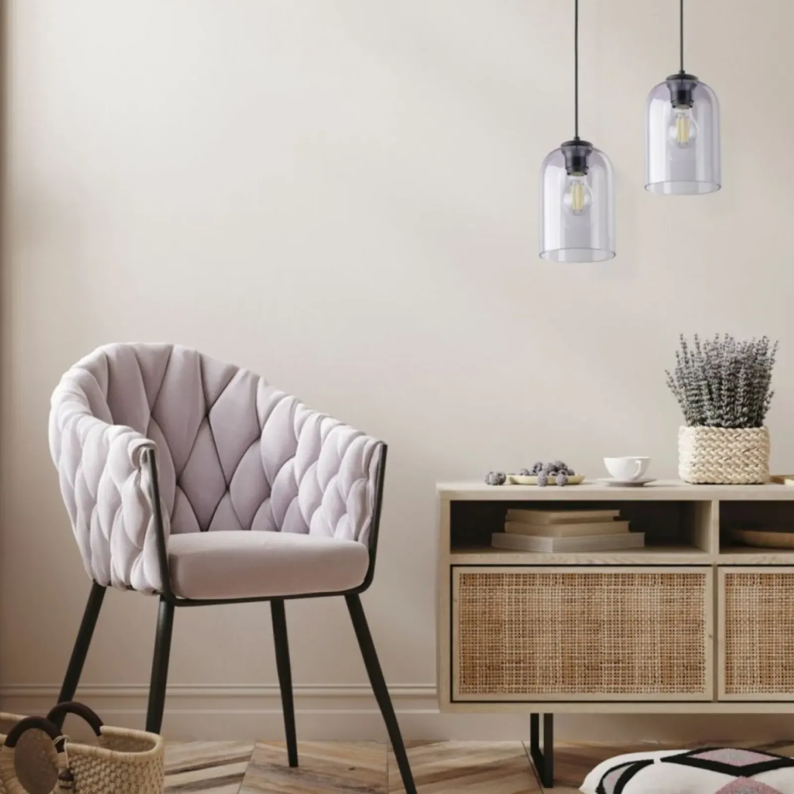 Sklep Kaja Lampa wisząca z fioletowym kloszem TK 10299 MOLLY | Kaja Oświetlenie Fashion