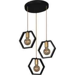 Sklep Kaja Lampa wisząca z geometrycznymi kloszami K-4722 HONEY | Kaja Clearance