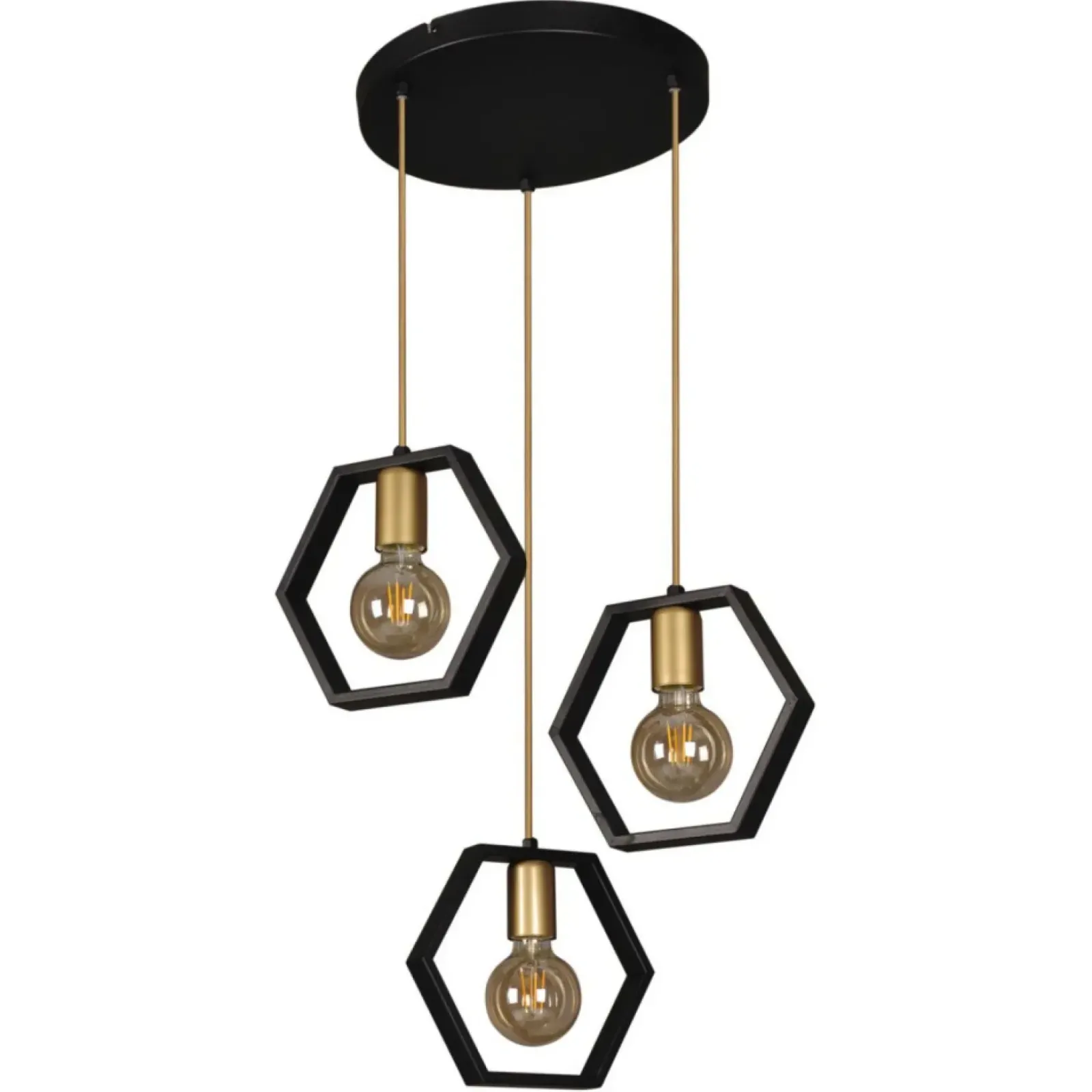 Sklep Kaja Lampa wisząca z geometrycznymi kloszami K-4722 HONEY | Kaja Clearance