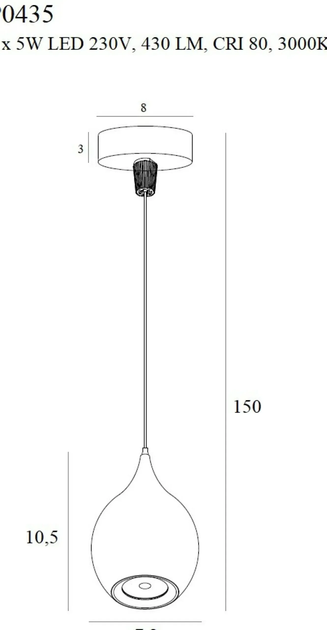 Sklep Kaja Lampa wisząca z głowicą w kształcie łezki MX P0435 COMET | Kaja Hot