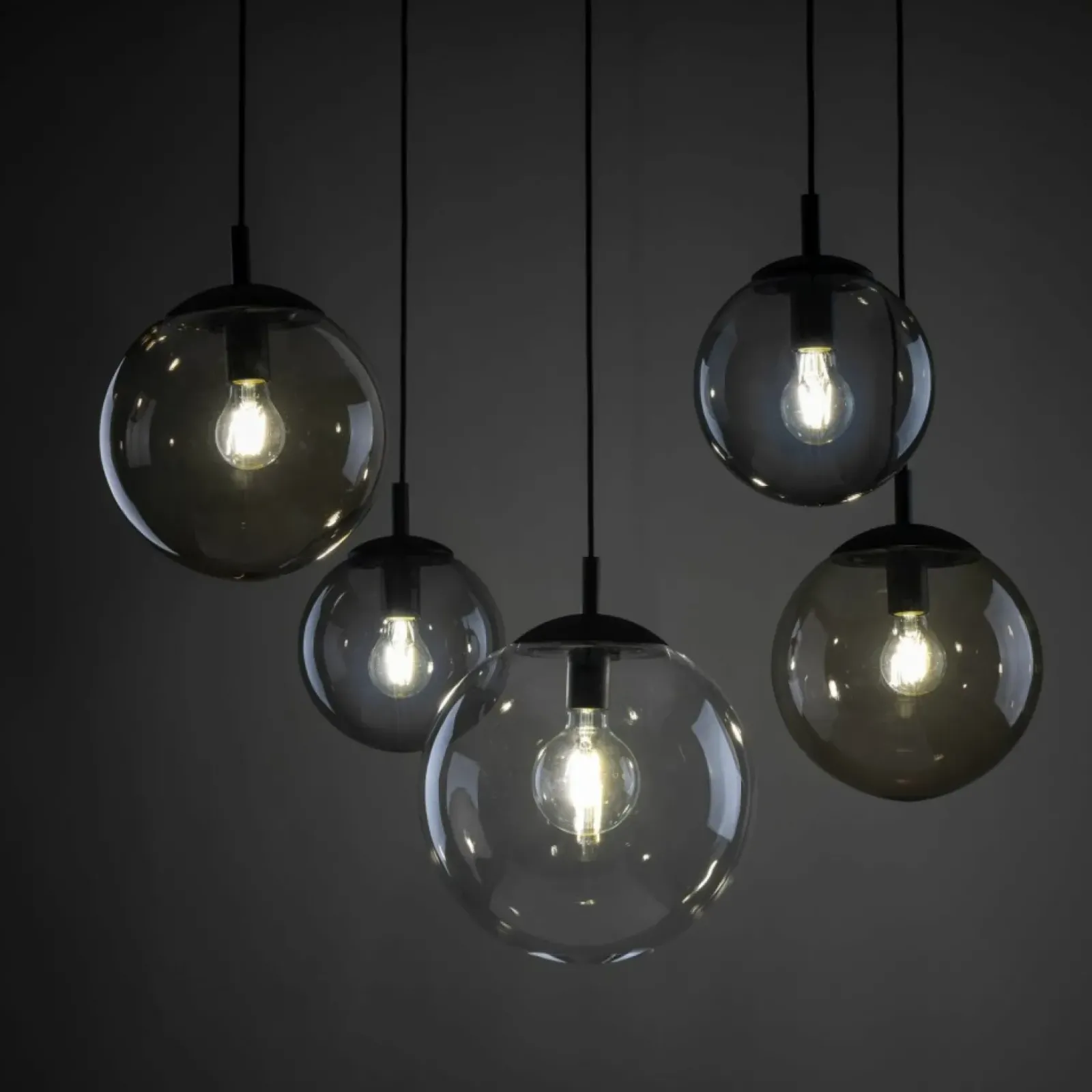 Sklep Kaja Lampa wisząca z grafitowymi kloszami TK 5382 ESME GRAPHITE | Kaja Clearance