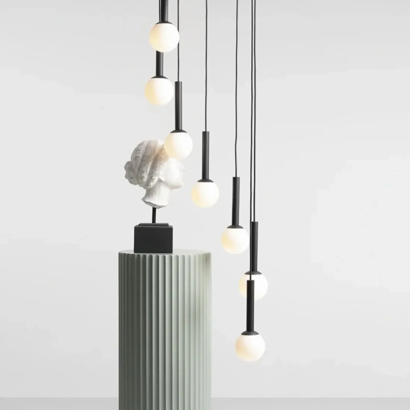 Sklep Kaja Lampa wisząca z kaskadą białych, okrągłych kloszy 1117N1 z serii RIU Zadzwońporabattel.783200183(8-16)/mailsklep@kaja.com.pl Cheap