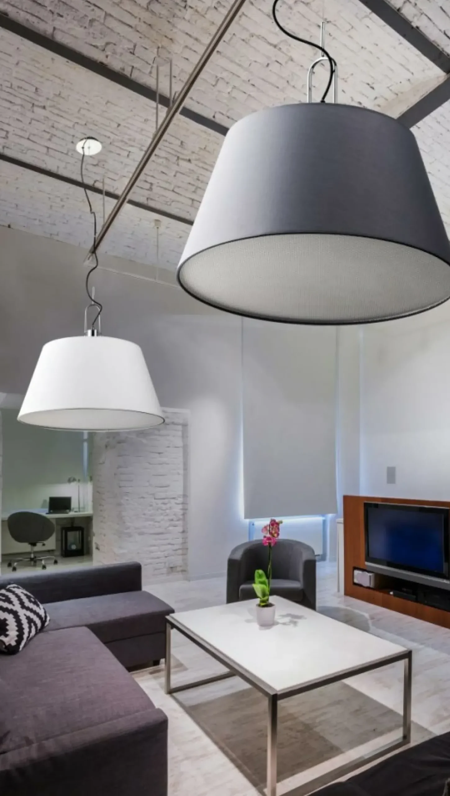 Sklep Kaja Lampa wisząca z klasycznym, m abażurem AZ2294 ALICANTE | Kaja szary Fashion